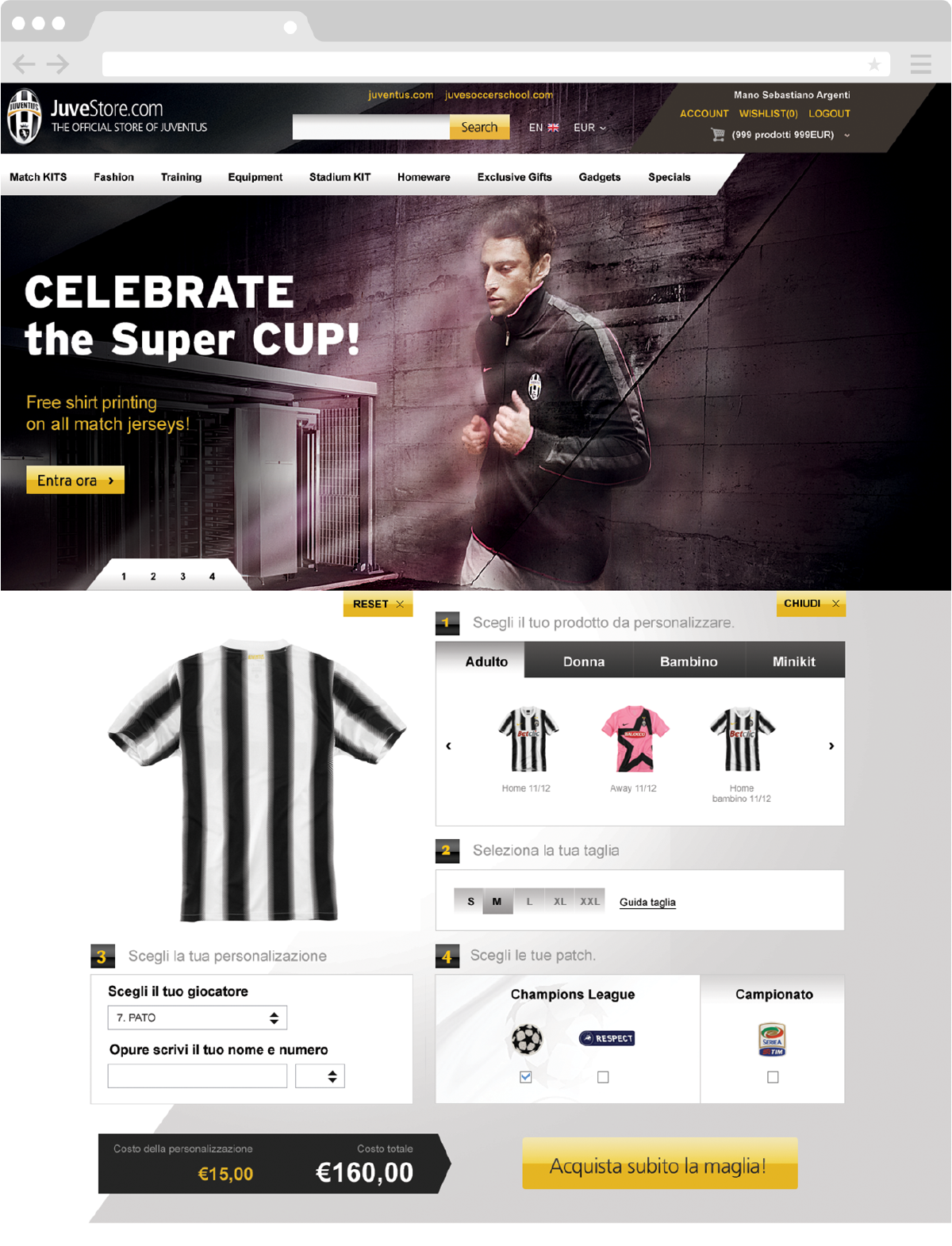  juventus store - home desktop page 