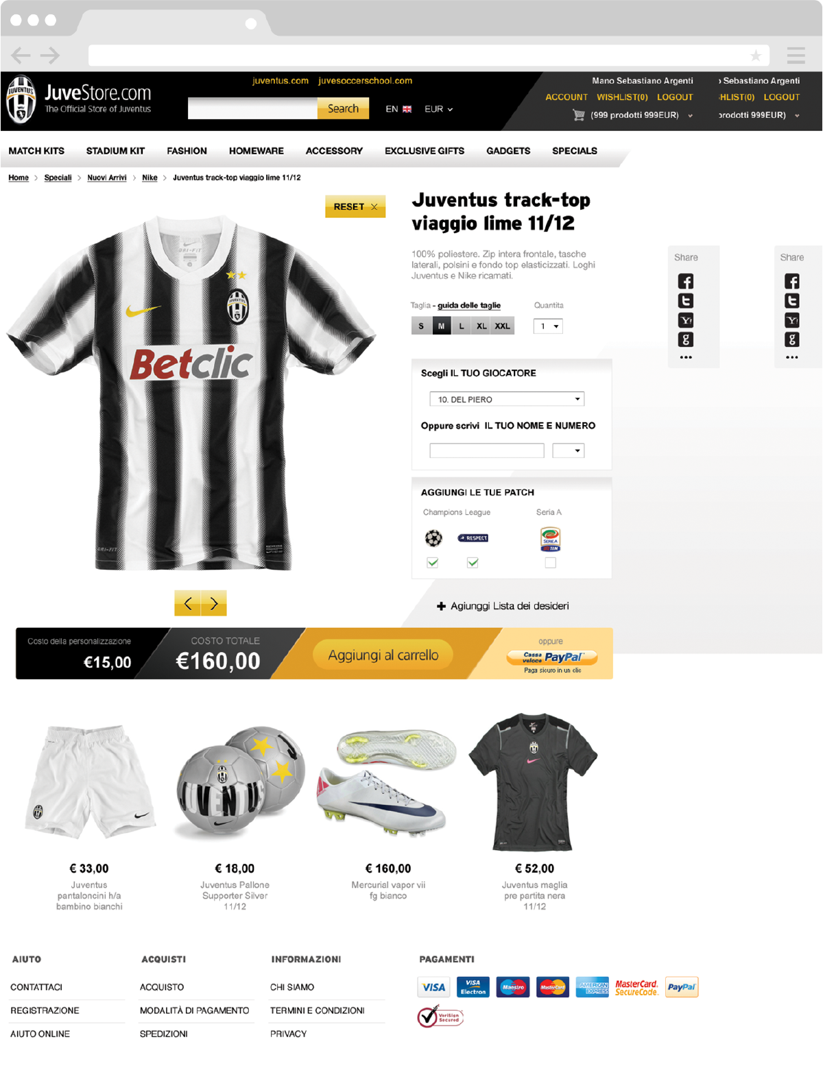  juventus store - home desktop page 