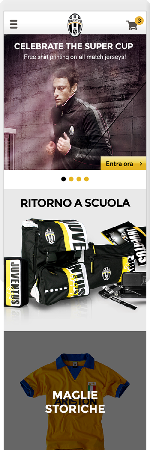  juventus store - home mobile page 