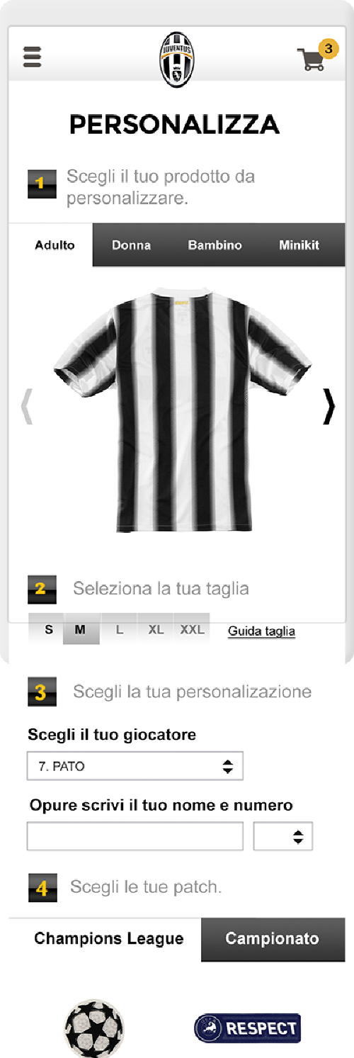  juventus store - home mobile page 